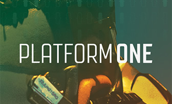 Platform One | decorative of Navy pilot with flight mask on